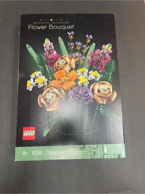 Lego Flower Bouquet in Green, Pink, Purple, Yellow, White, Tan, Orange